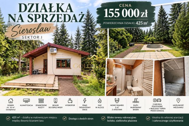 Działka rekreacyjna Sierosław. Zdjęcie 1