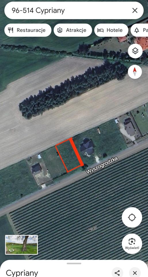 Działka budowlana Cypriany