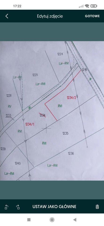 Działka rolno-budowlana Rzeczyca Długa Zastruże. Zdjęcie 2