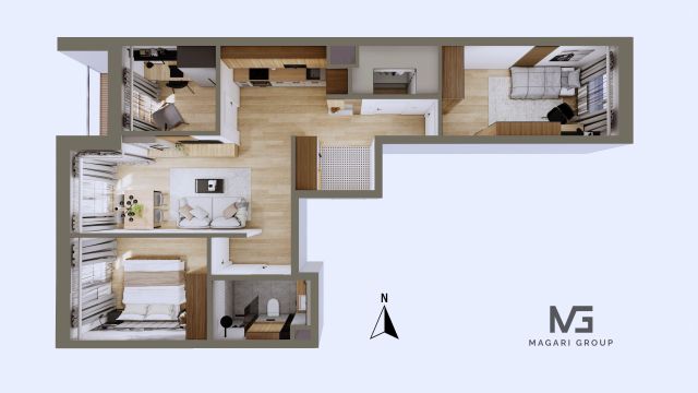 Mieszkanie 4-pokojowe Kraków Ruczaj, ul. dr. Jana Piltza. Zdjęcie 20