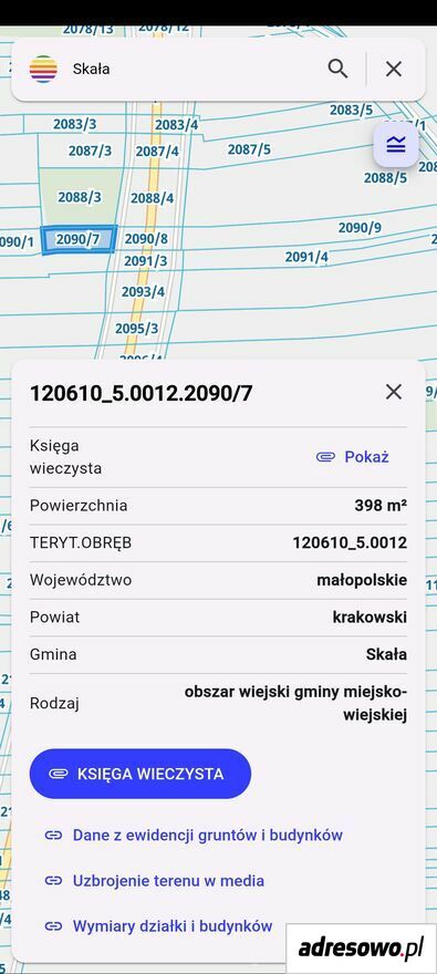 Działka rolna Skała. Zdjęcie 2