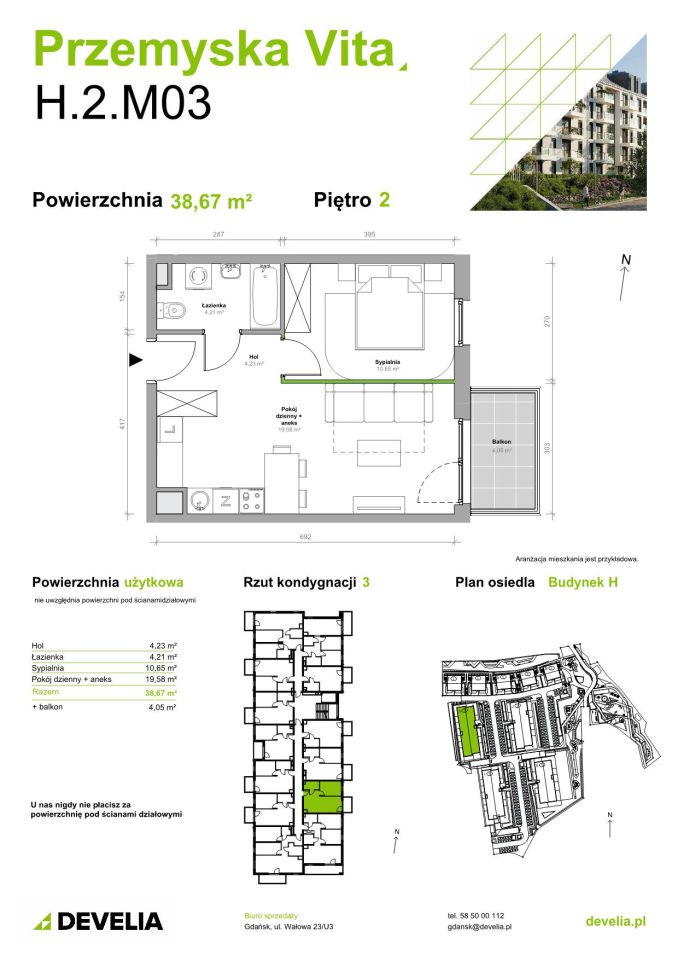Mieszkanie 2-pokojowe Gdańsk Ujeścisko, ul. Przemyska. Zdjęcie 11