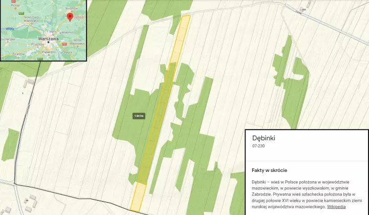 Działka rolna Dębinki, ul. Cicha