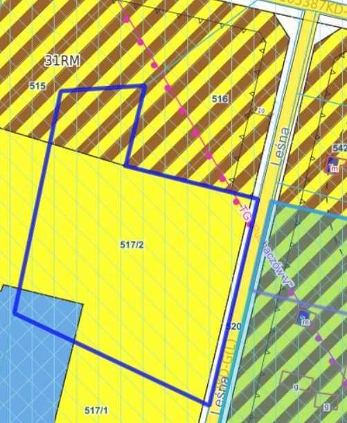 Działka rolno-budowlana Cyców, ul. Leśna. Zdjęcie 4