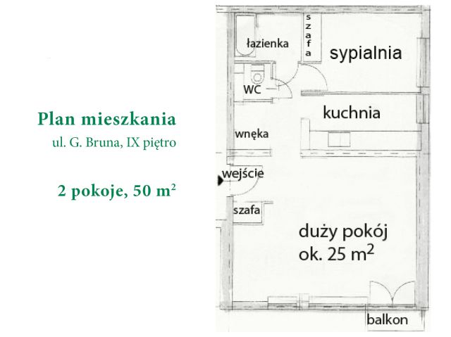 Mieszkanie 2-pokojowe Warszawa Mokotów, ul. Giordana Bruna. Zdjęcie 8