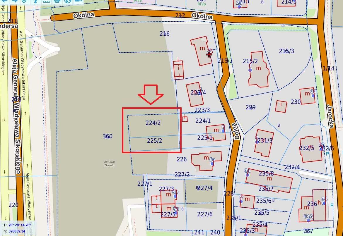 Działka budowlana Olsztyn, al. Aleja Generała Władysława Sikorskiego