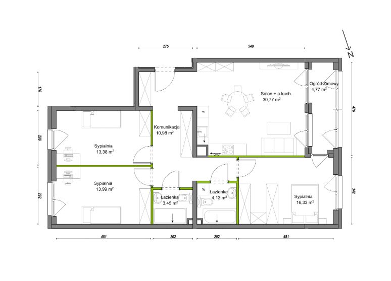 Mieszkanie 4-pokojowe Wrocław Ołtaszyn, ul. Orawska. Zdjęcie 8