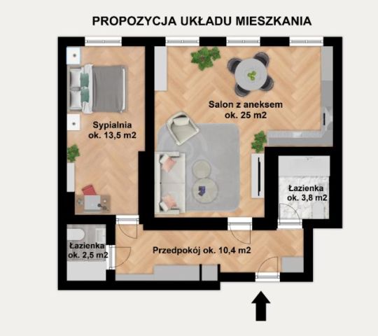 Mieszkanie 2-pokojowe Wrocław Krzyki, ul. Stanisława Więckowskiego. Zdjęcie 15