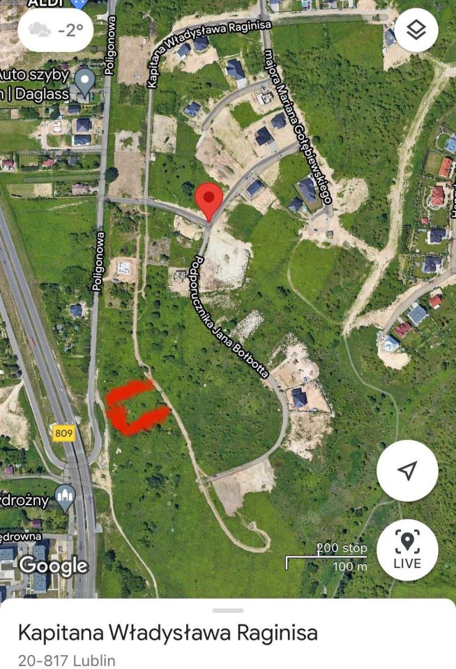 Działka budowlana Lublin, ul. kpt. Władysława Raginisa. Zdjęcie 1