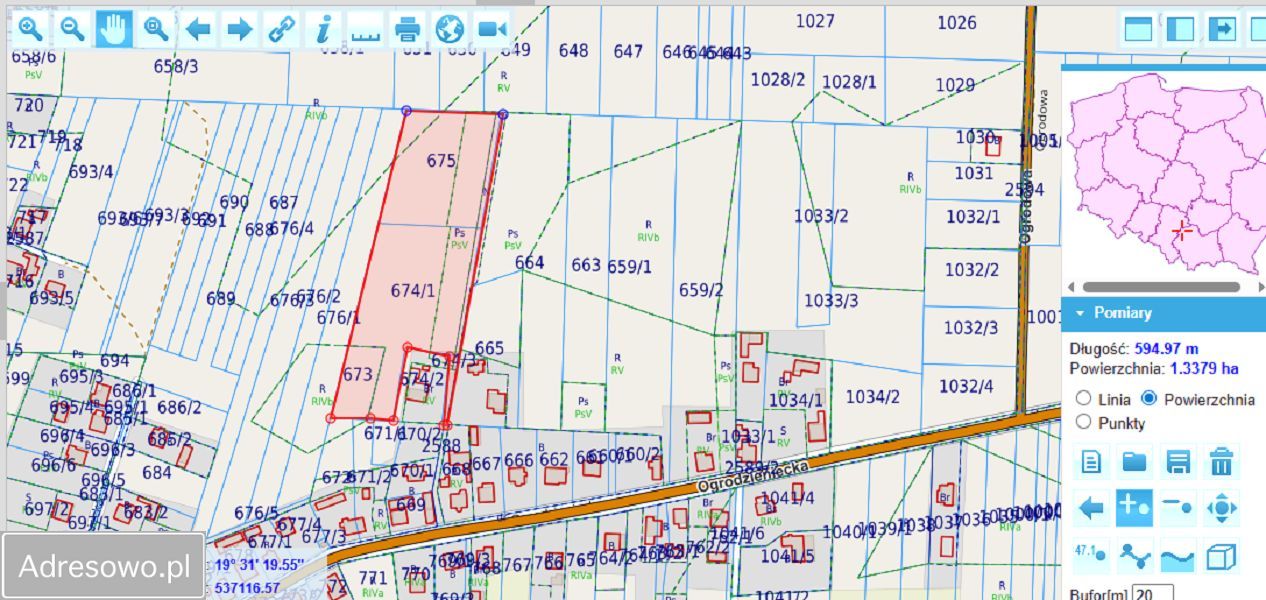 Działka rolno-budowlana Chechło, ul. Ogrodzieniecka
