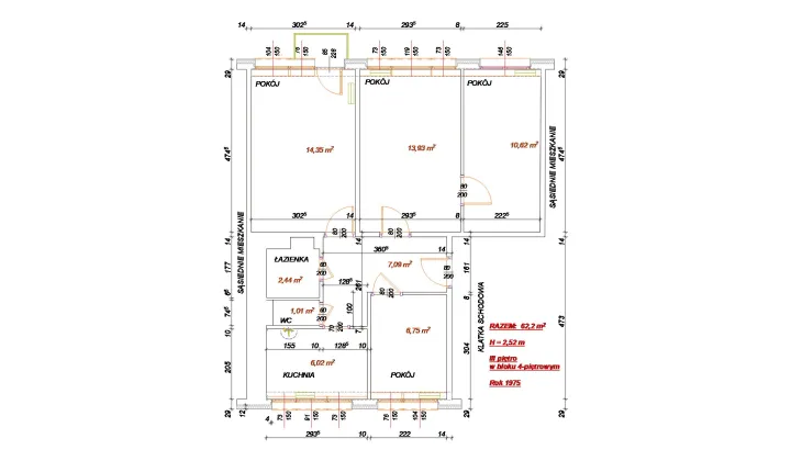 Mieszkanie 4-pokojowe Pabianice Piaski, ul. Ostatnia