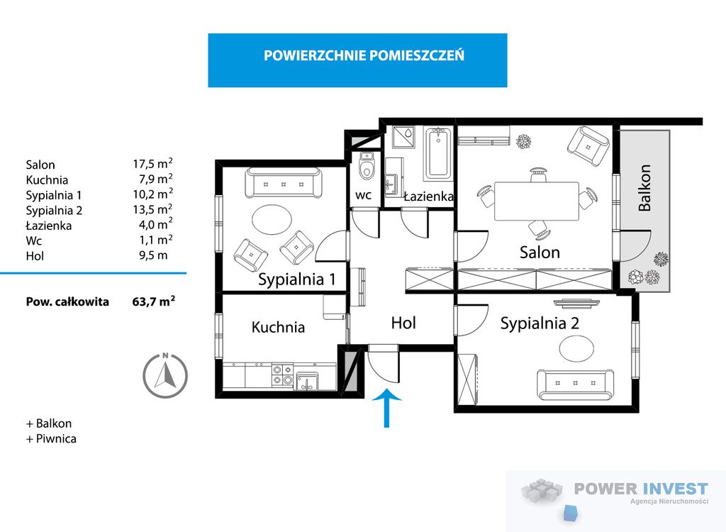 Mieszkanie 3-pokojowe Kraków Czyżyny, ul. Narciarska. Zdjęcie 12