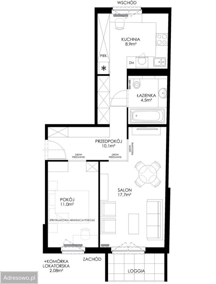 Mieszkanie 2-pokojowe Zgierz, ul. Tadeusza Boya-Żeleńskiego. Zdjęcie 12