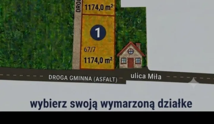 Działka budowlana Górno-Parcele, ul. Miła