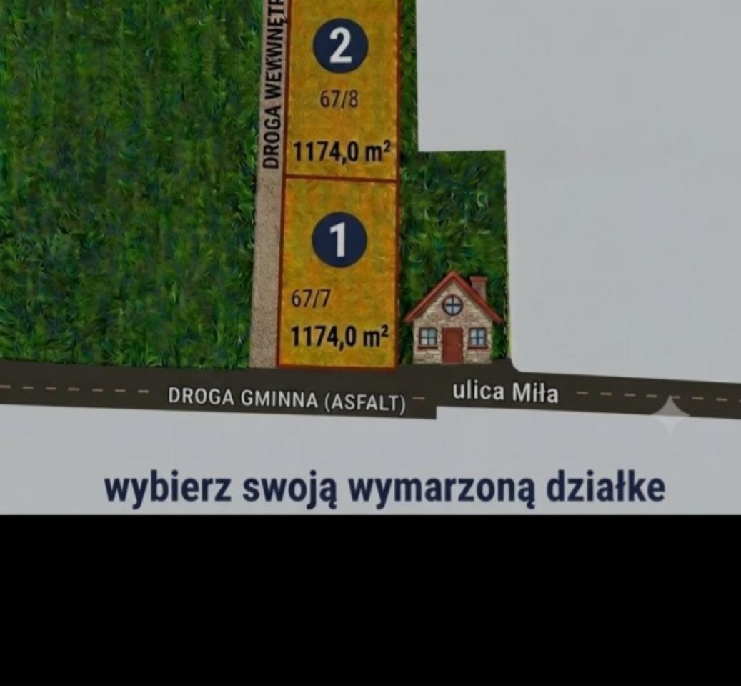 Działka budowlana Górno-Parcele, ul. Miła. Zdjęcie 1