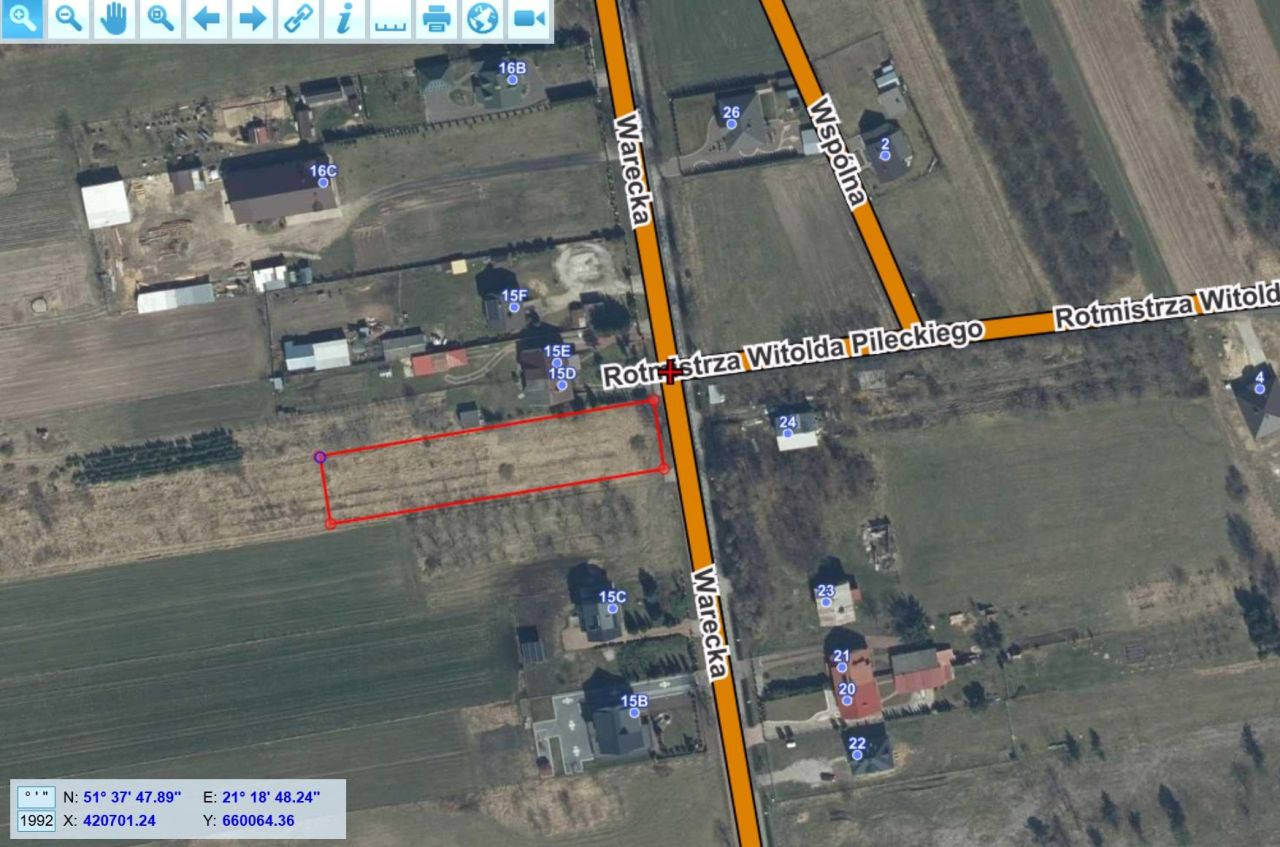 Działka rolno-budowlana Głowaczów, ul. Warecka