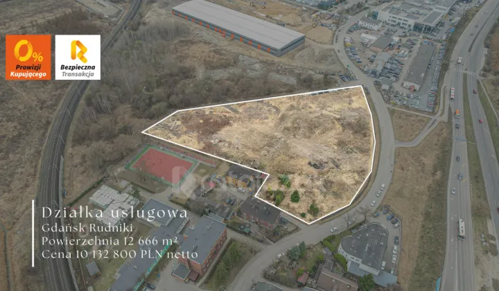 Działka inwestycyjna Gdańsk Rudniki, ul. Prosta