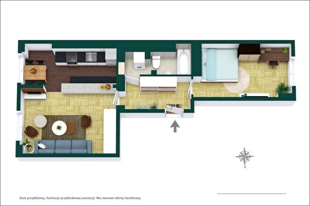 Mieszkanie 2-pokojowe Warszawa Żoliborz, ul. ks. Jerzego Popiełuszki. Zdjęcie 11