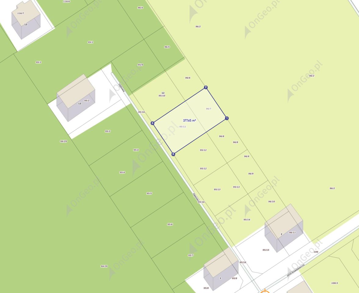 Działka rekreacyjna Dominice, ul. Dębowa. Zdjęcie 5