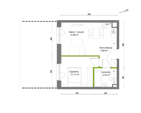Mieszkanie 2-pokojowe Wrocław Ołtaszyn, ul. Orawska. Zdjęcie 8