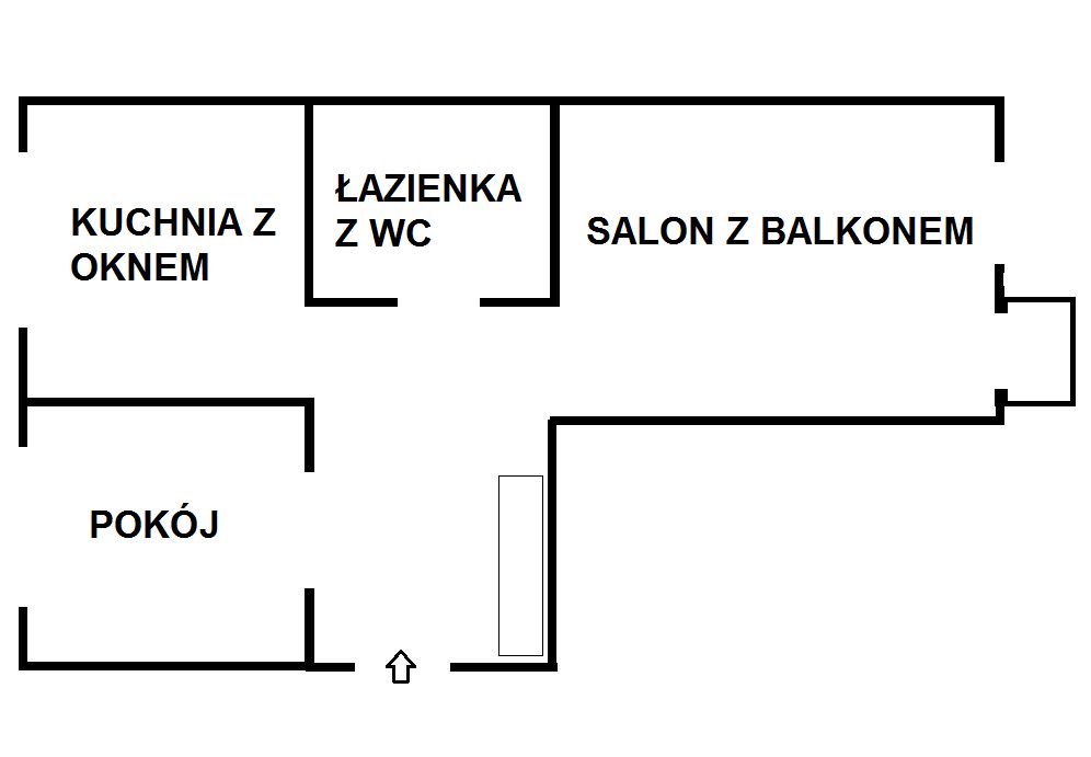 Mieszkanie 2-pokojowe Olsztyn Pojezierze, ul. Dworcowa