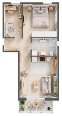 Mieszkanie 3-pokojowe Wrocław, ul. Tymiankowa. Zdjęcie 13