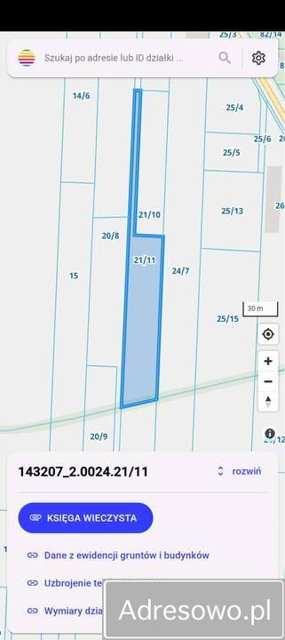 Działka rolna Topolin