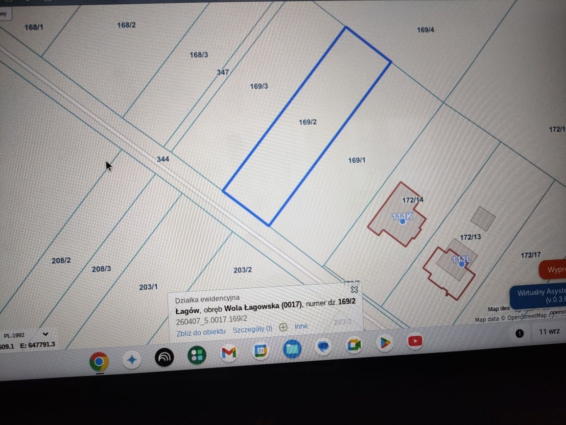 Działka rolno-budowlana Wola Łagowska