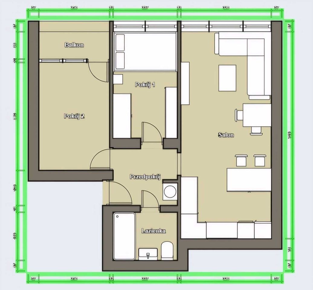 Mieszkanie 3-pokojowe Wrocław Szczepin. Zdjęcie 8