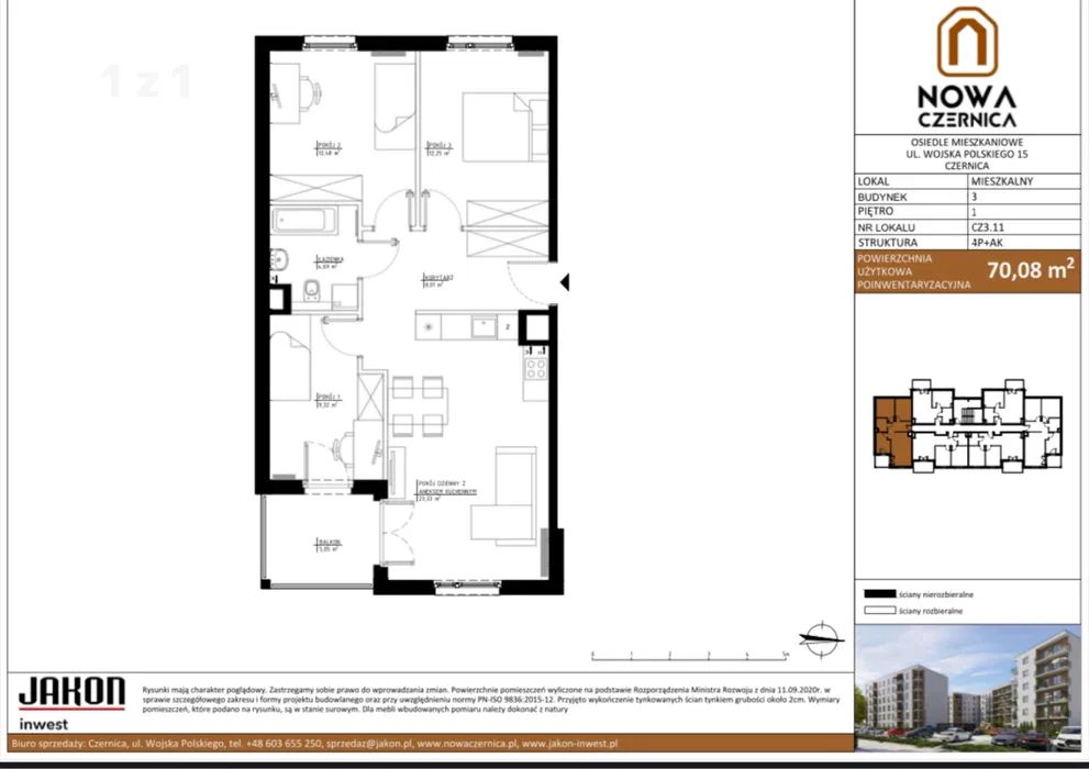 Mieszkanie 4-pokojowe Czernica, ul. Wojska Polskiego. Zdjęcie 2