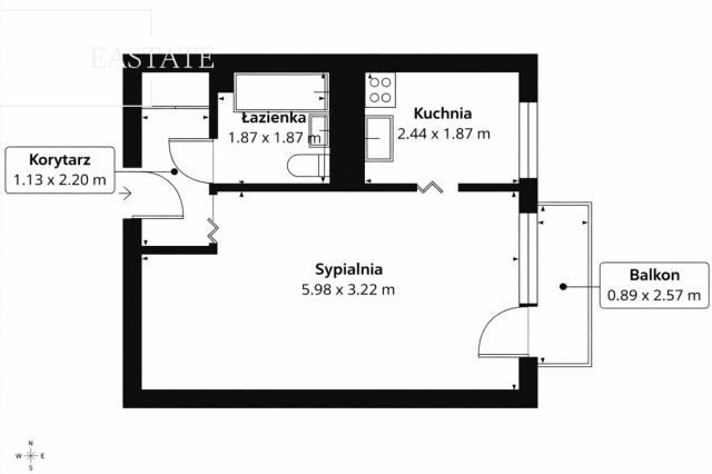Mieszkanie 1-pokojowe Gdańsk Oliwa, ul. Karpacka. Zdjęcie 8