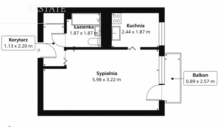 Mieszkanie 1-pokojowe Gdańsk Oliwa, ul. Karpacka