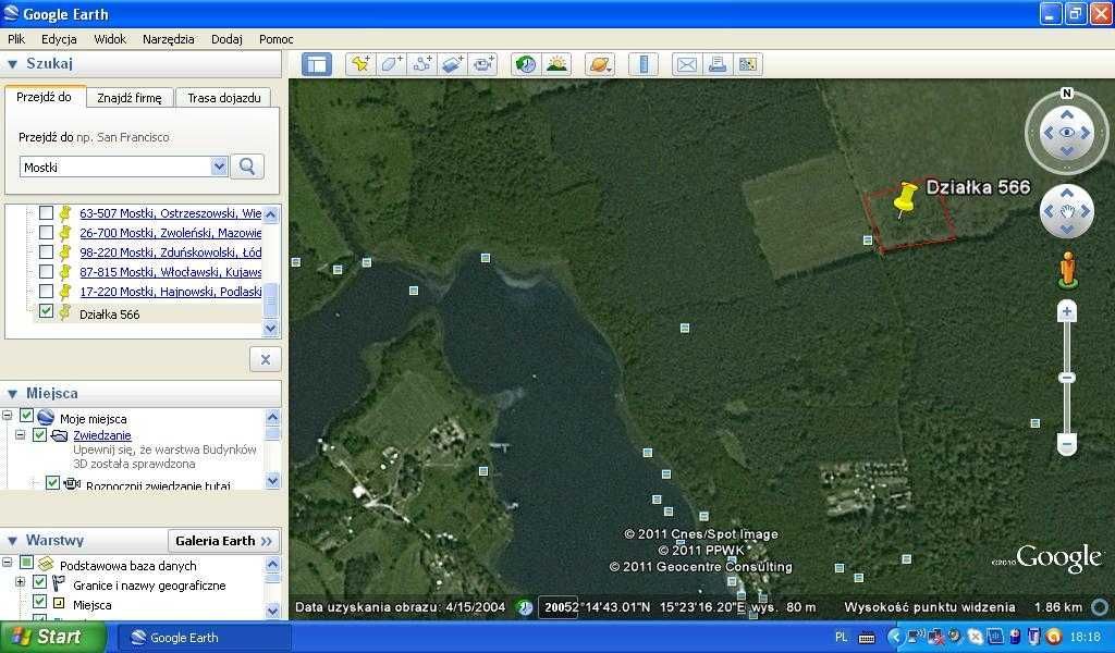 Działka budowlana Mostki. Zdjęcie 2