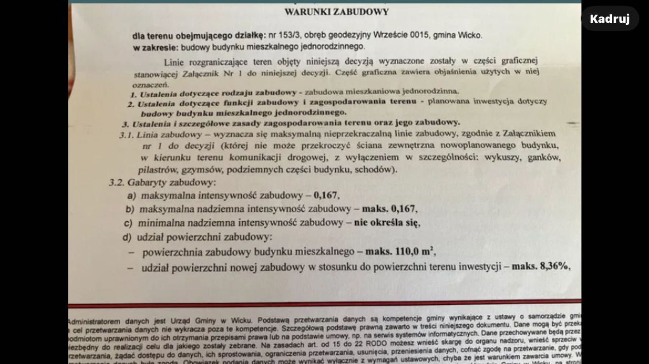 Działka budowlana Wrzeście. Zdjęcie 2