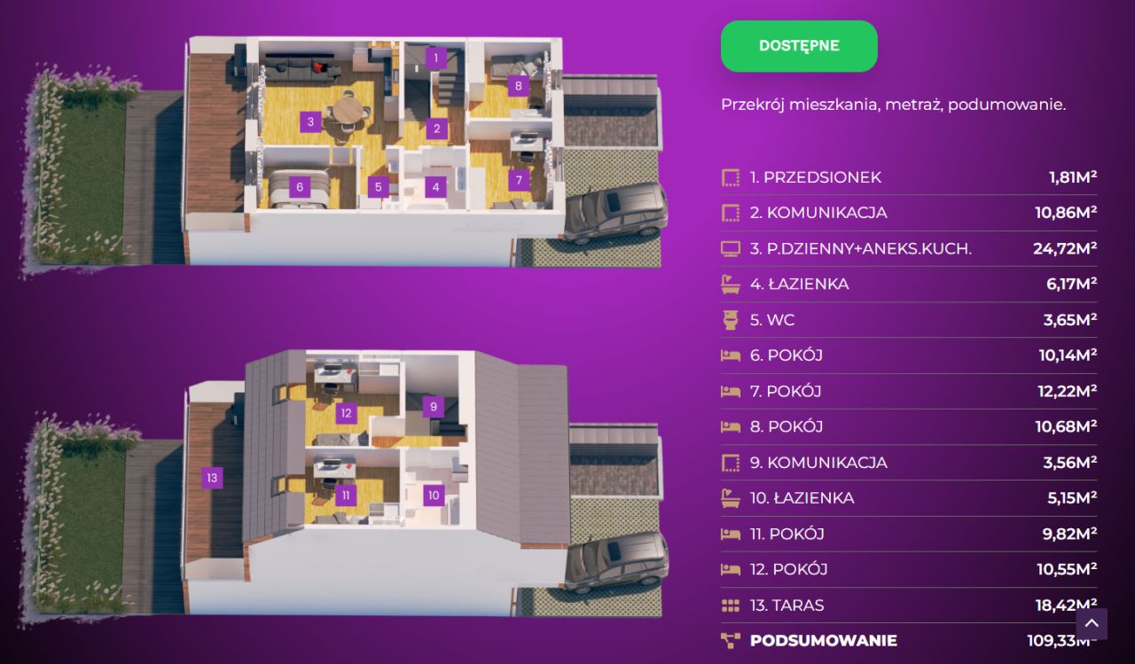 Mieszkanie 6-pokojowe Iwiny, ul. Azaliowa. Zdjęcie 5