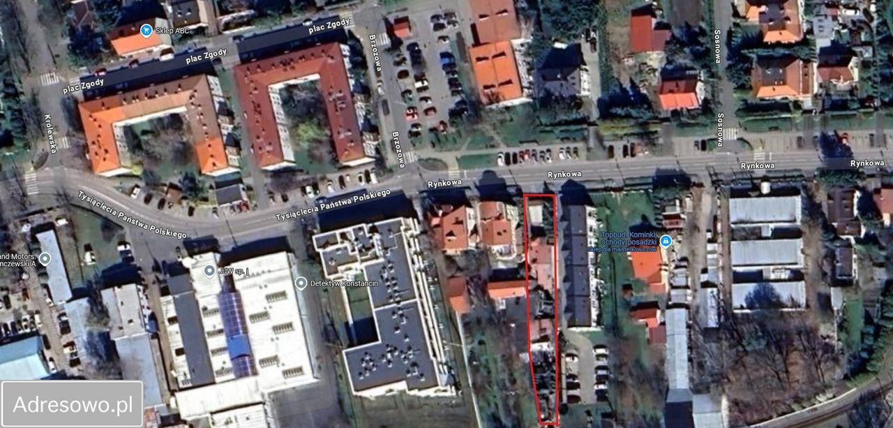 Działka inwestycyjna Konstancin-Jeziorna, ul. Rynkowa