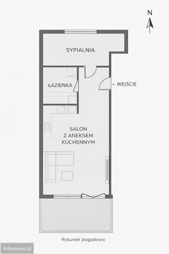 Mieszkanie 2-pokojowe Kraków Krowodrza, ul. Jana Buszka. Zdjęcie 3