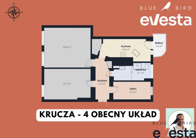 Mieszkanie 3-pokojowe Wrocław, ul. Krucza. Zdjęcie 14