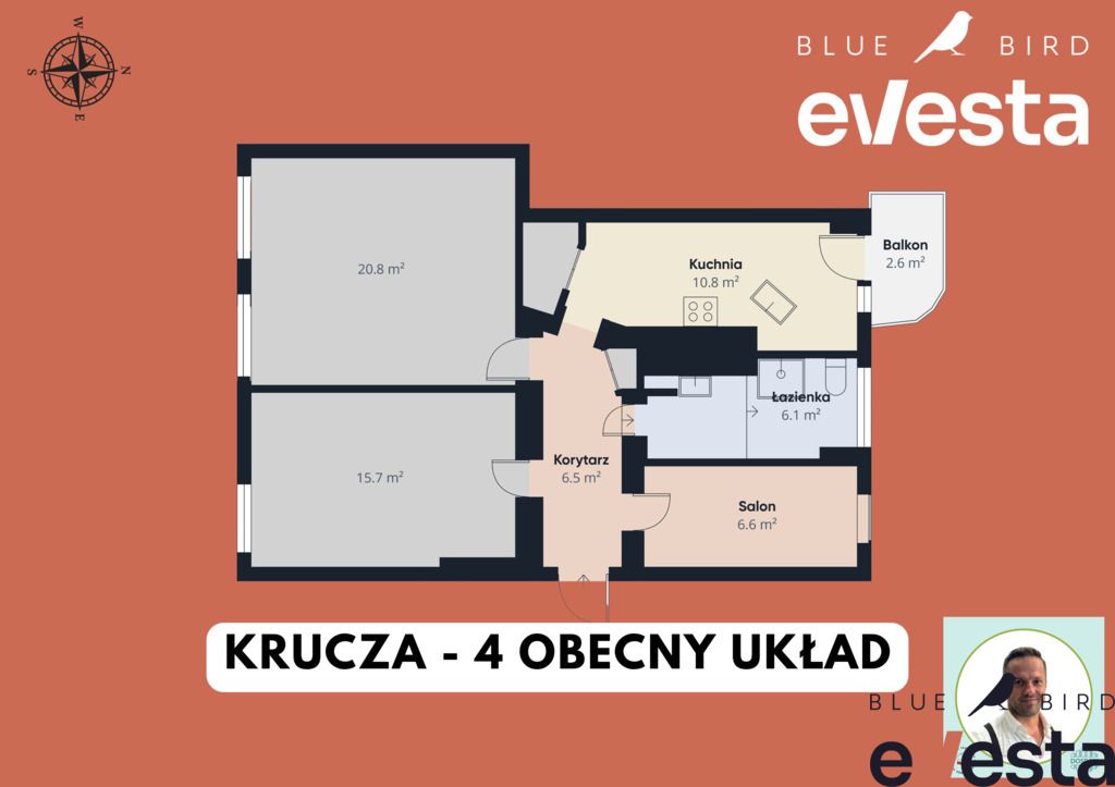 Mieszkanie 3-pokojowe Wrocław, ul. Krucza. Zdjęcie 14