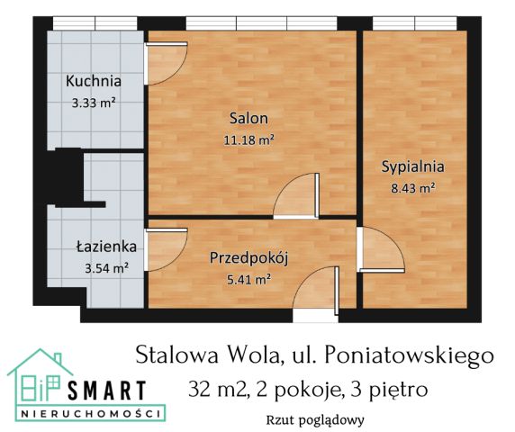 Mieszkanie 2-pokojowe Stalowa Wola, ul. Józefa Poniatowskiego. Zdjęcie 9