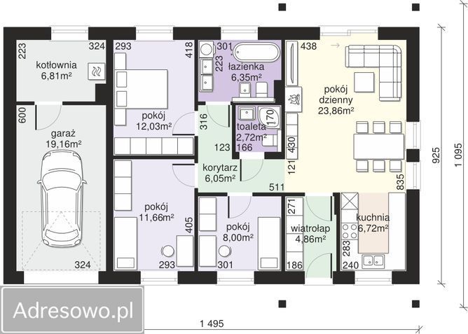 dom wolnostojący, 4 pokoje Kielno, ul. Aldony. Zdjęcie 18