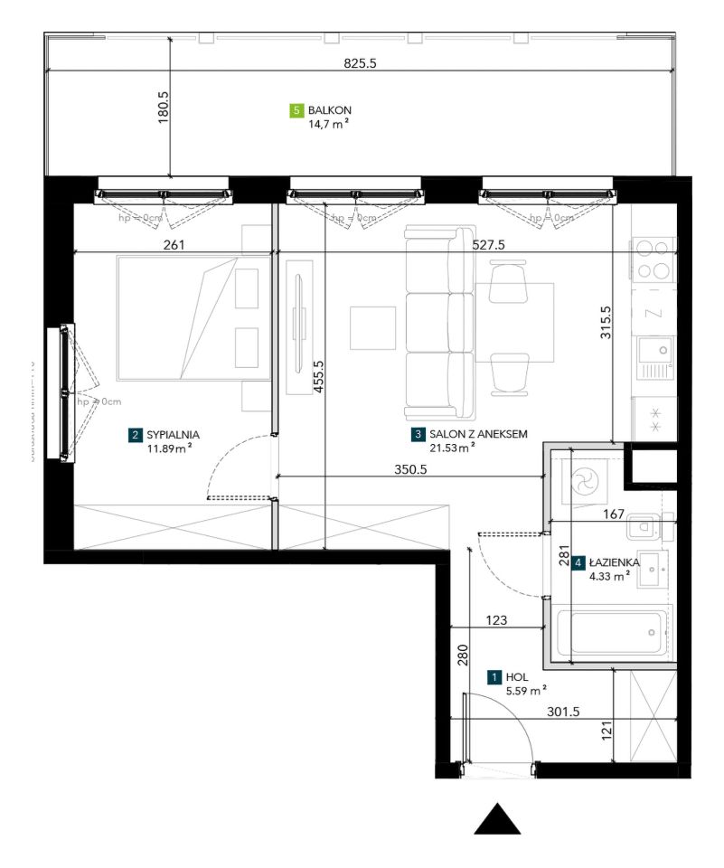 Mieszkanie 2-pokojowe Wrocław Krzyki, ul. Świeradowska. Zdjęcie 5