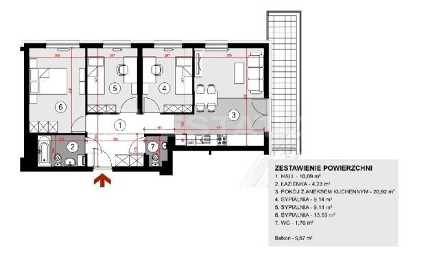 Mieszkanie 4-pokojowe Rzeszów Staromieście, ul. Lubelska. Zdjęcie 9