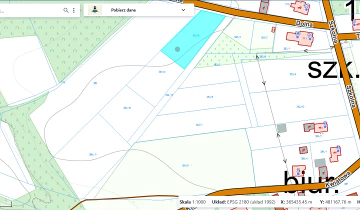 Działka budowlana Toporów, ul. Dolna