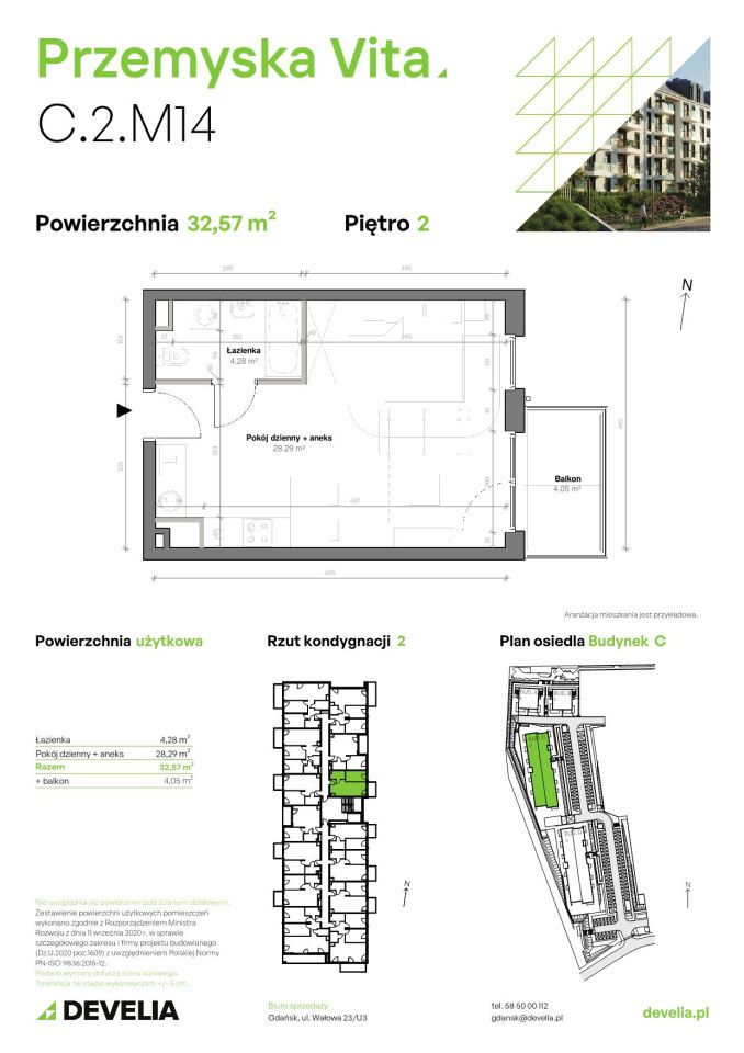 Mieszkanie 1-pokojowe Gdańsk Ujeścisko, ul. Przemyska. Zdjęcie 11