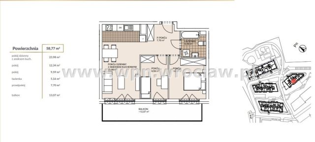 Mieszkanie 3-pokojowe Wrocław Szczepin. Zdjęcie 7