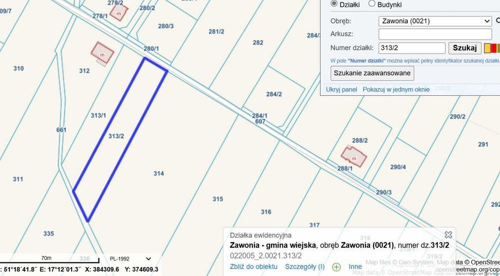 Działka budowlana Zawonia, ul. Tęczowa