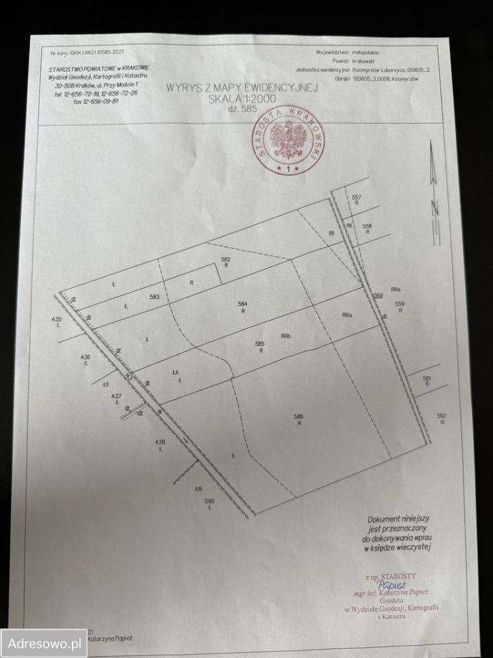 Działka rolna Kocmyrzów