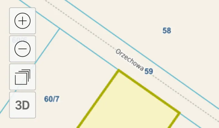 Działka rolno-budowlana Tomiczki, Orzechowa