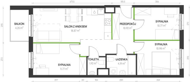 Mieszkanie 4-pokojowe Wrocław Maślice, ul. Augustowska. Zdjęcie 6